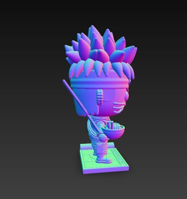 Knitted Naruto Figure 3D Print Model 3D model_10