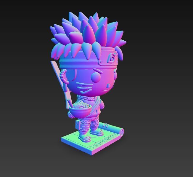 Knitted Naruto Figure 3D Print Model 3D model_9