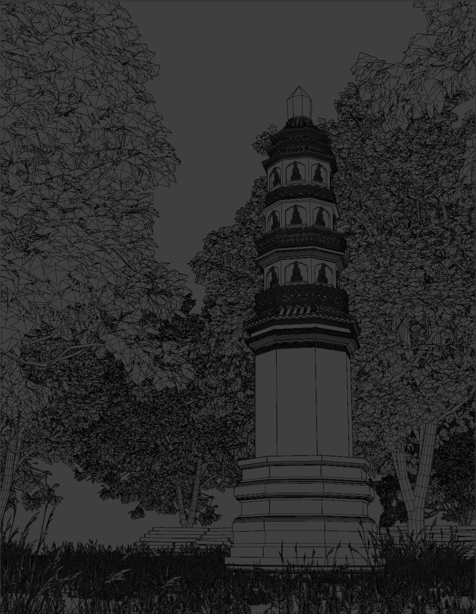 Stone column model pack 3D model_3