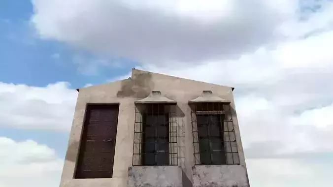 Old High-Quality 3D Colonial House