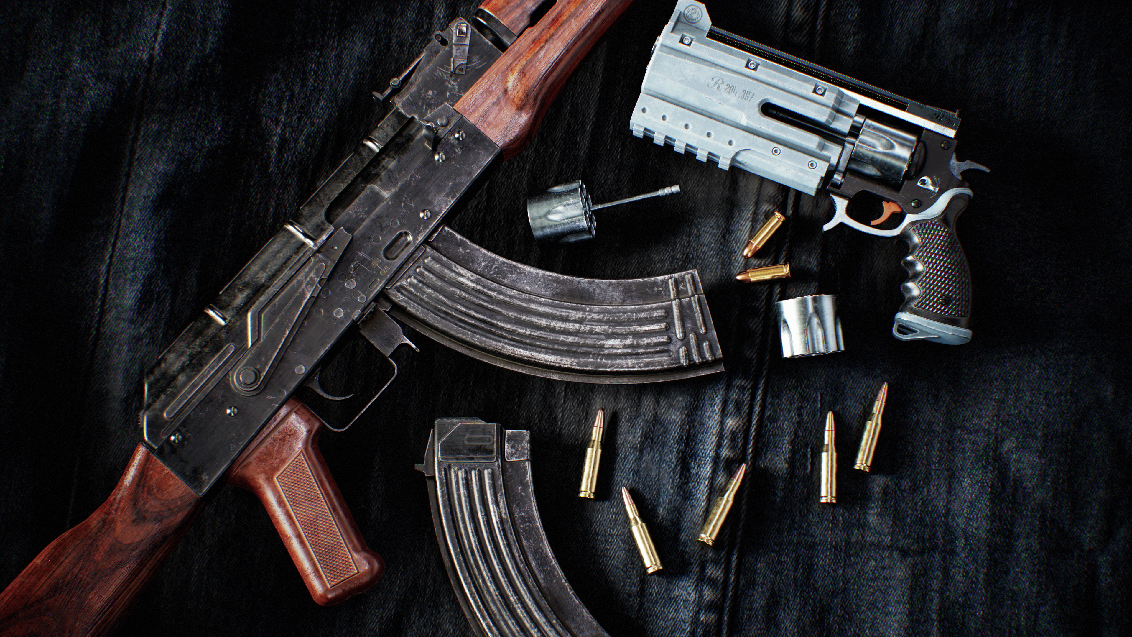 Revolver - Game Ready Weapon Low-poly 3D model_4