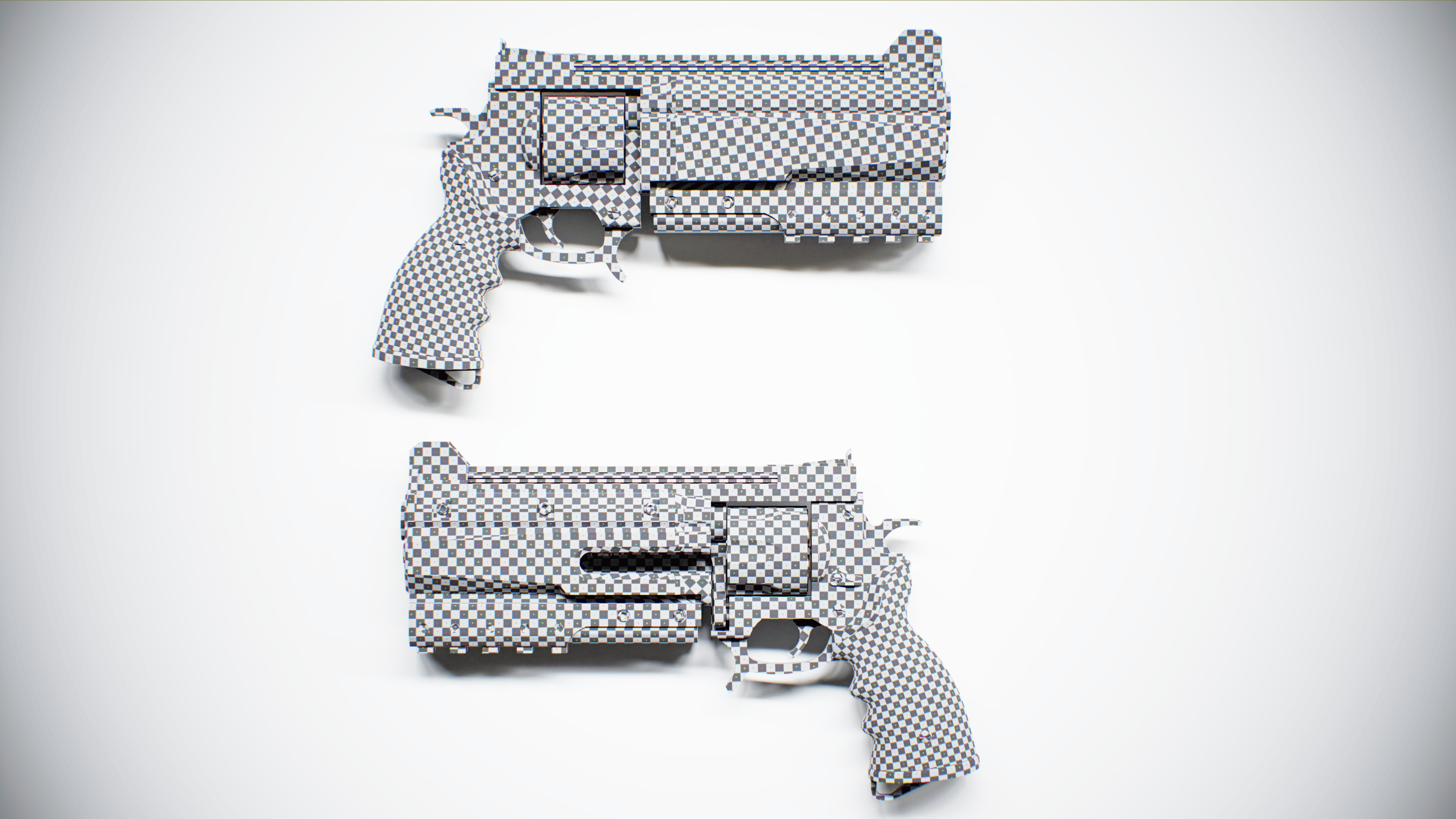 Revolver - Game Ready Weapon Low-poly 3D model_7