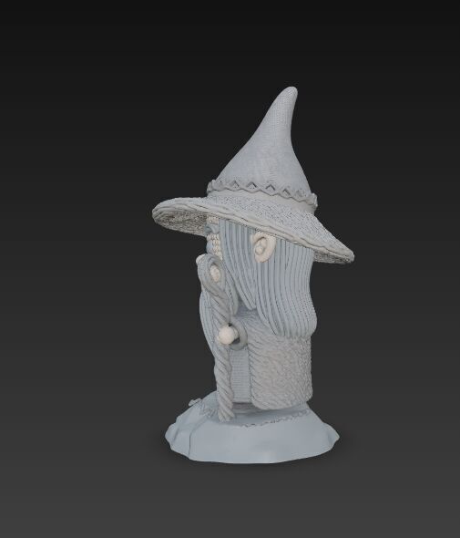 Knitted Gandalf Figure 3D Print Model 3D model_7