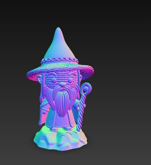 Knitted Gandalf Figure 3D Print Model 3D model_17