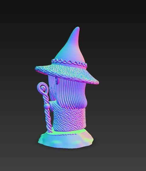 Knitted Gandalf Figure 3D Print Model 3D model_14