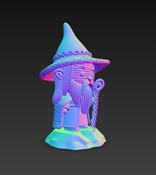 Knitted Gandalf Figure 3D Print Model 3D model_11