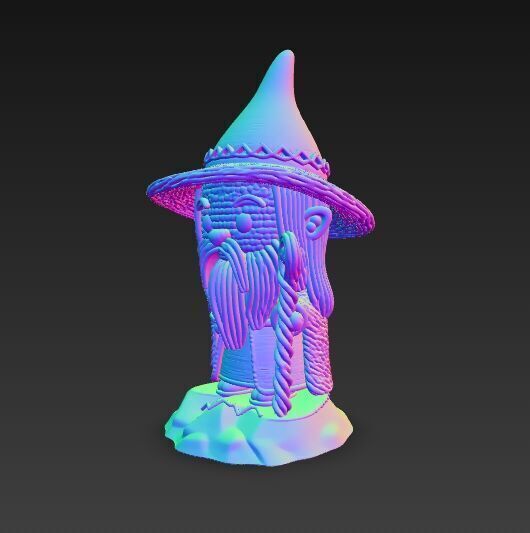 Knitted Gandalf Figure 3D Print Model 3D model_16
