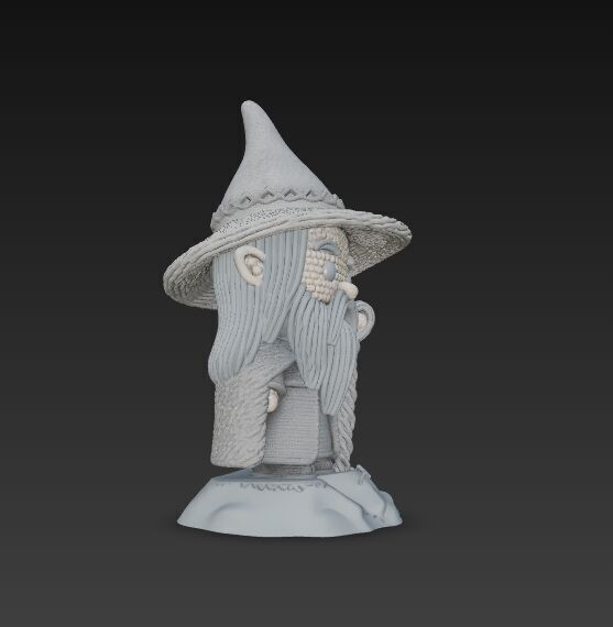 Knitted Gandalf Figure 3D Print Model 3D model_4
