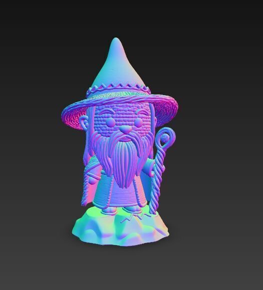 Knitted Gandalf Figure 3D Print Model 3D model_10