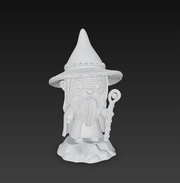 Knitted Gandalf Figure 3D Print Model 3D model_18