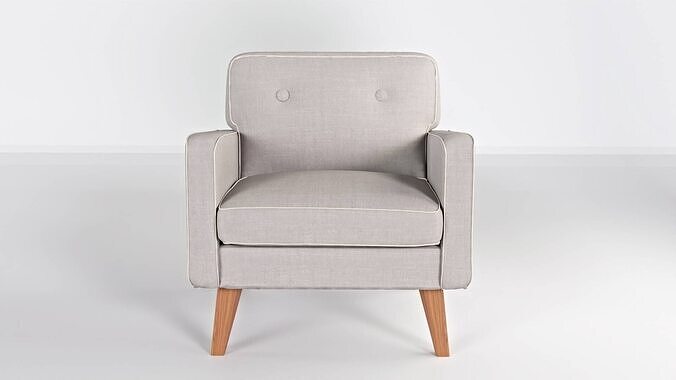Modern Armchair 3D Model Scandinavian Style 3D model
