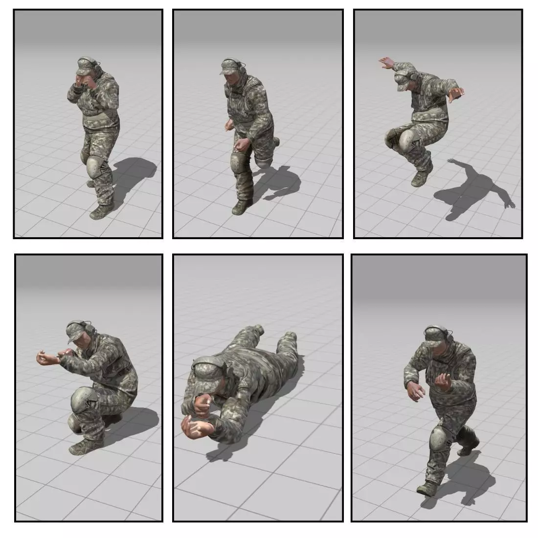3D Character Model Low Poly Soldier Game Ready Low-poly 3D model_2
