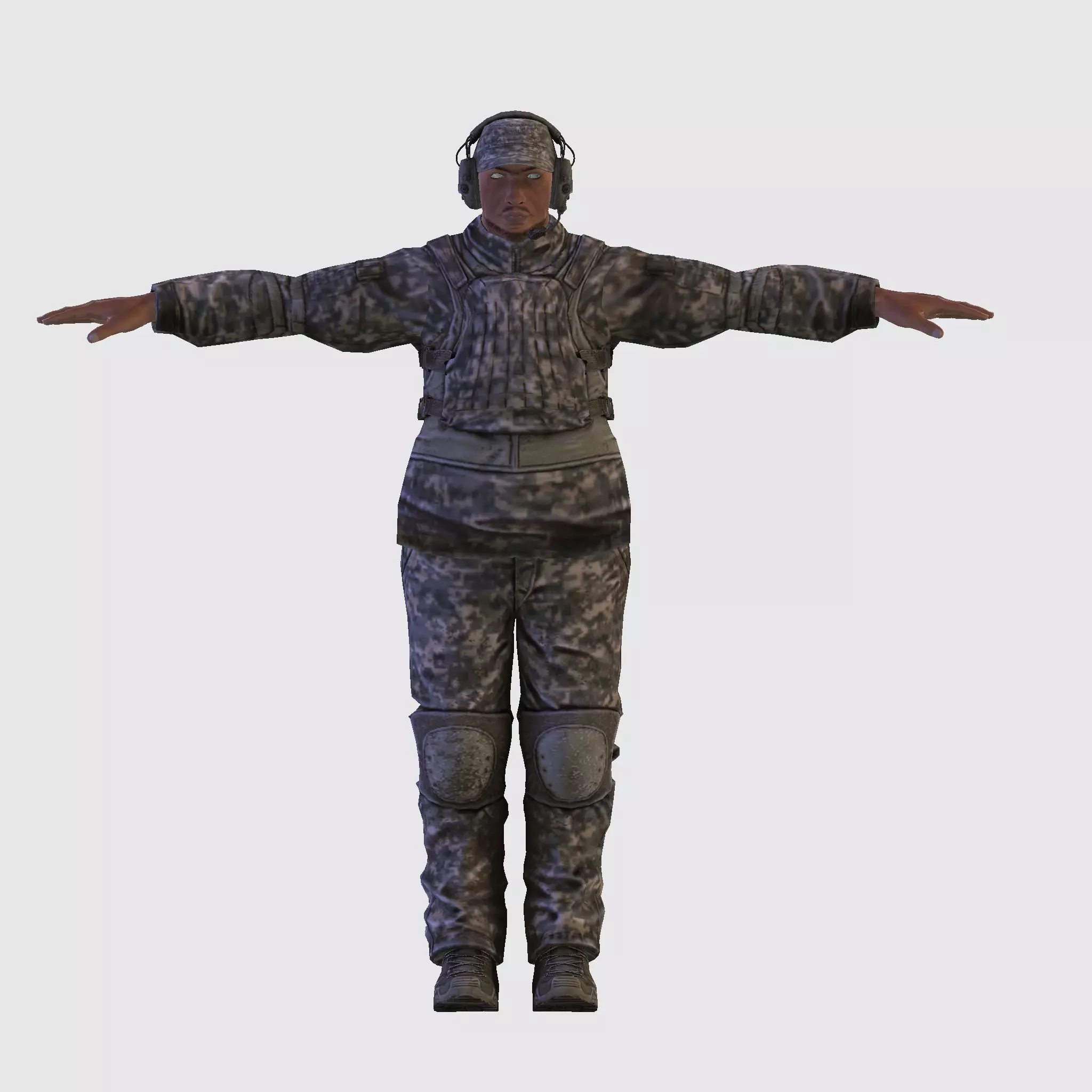 3D Character Model Low Poly Soldier Game Ready Low-poly 3D model_16