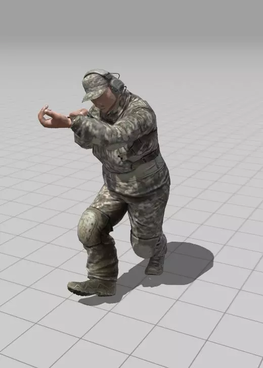 3D Character Model Low Poly Soldier Game Ready Low-poly 3D model_21