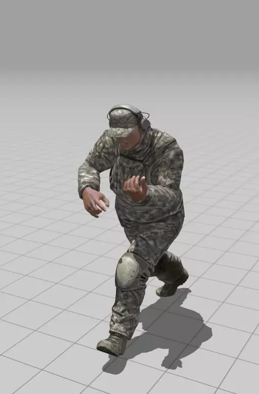 3D Character Model Low Poly Soldier Game Ready Low-poly 3D model_27