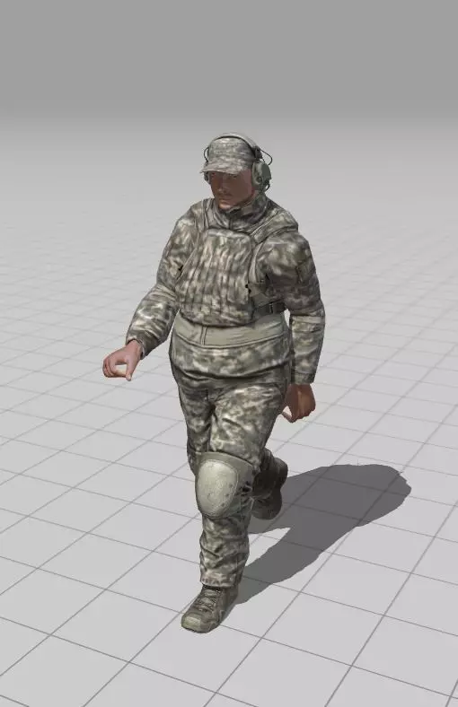 3D Character Model Low Poly Soldier Game Ready Low-poly 3D model_24