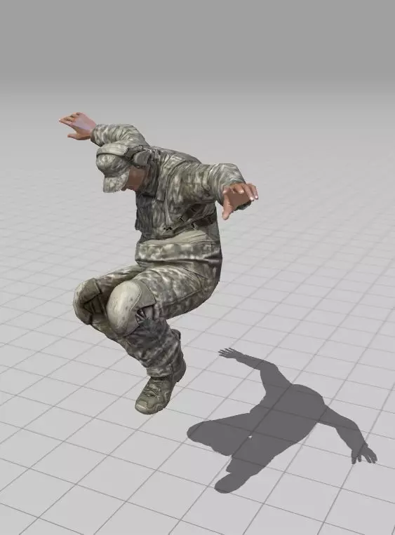 3D Character Model Low Poly Soldier Game Ready Low-poly 3D model_26