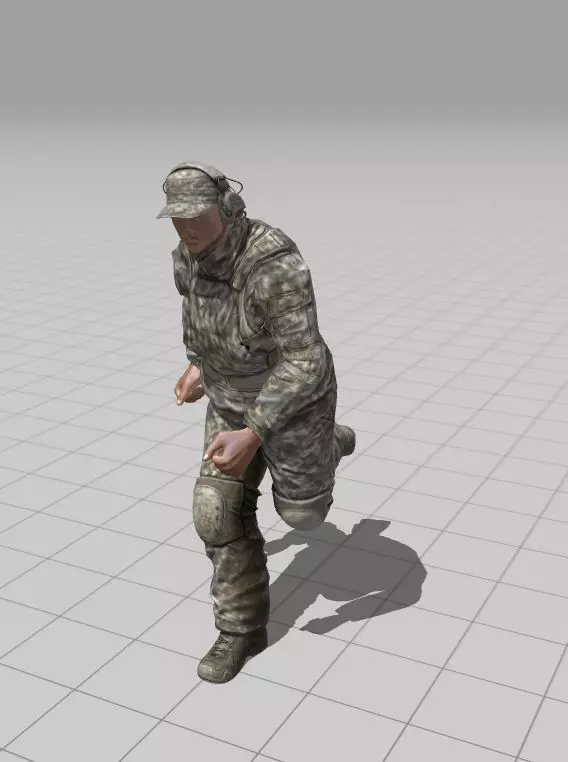 3D Character Model Low Poly Soldier Game Ready Low-poly 3D model_19
