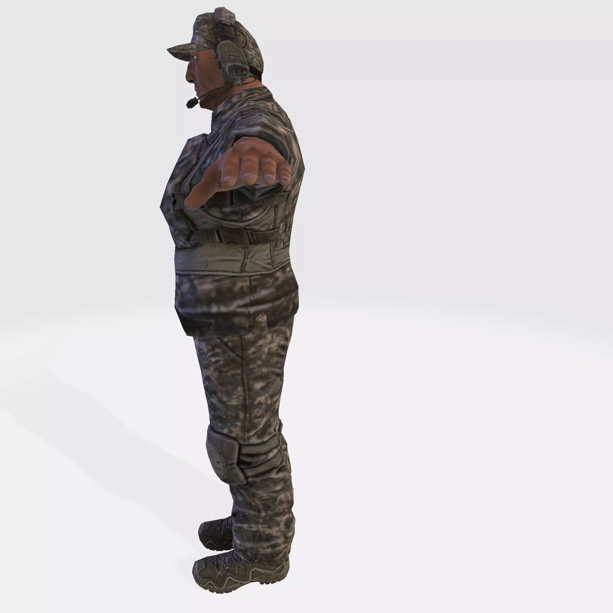 3D Character Model Low Poly Soldier Game Ready Low-poly 3D model_5