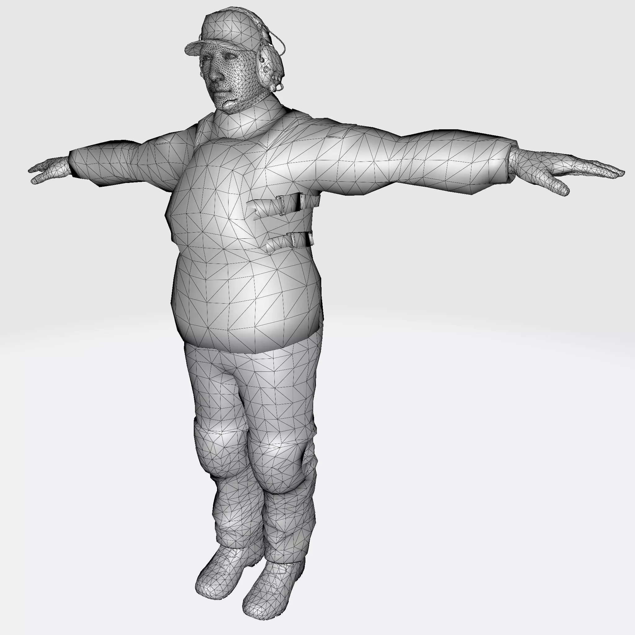 3D Character Model Low Poly Soldier Game Ready Low-poly 3D model_7