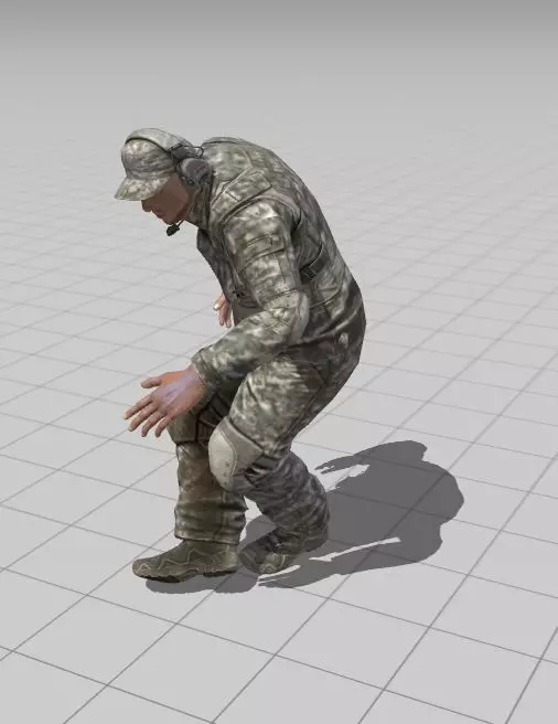 3D Character Model Low Poly Soldier Game Ready Low-poly 3D model_22