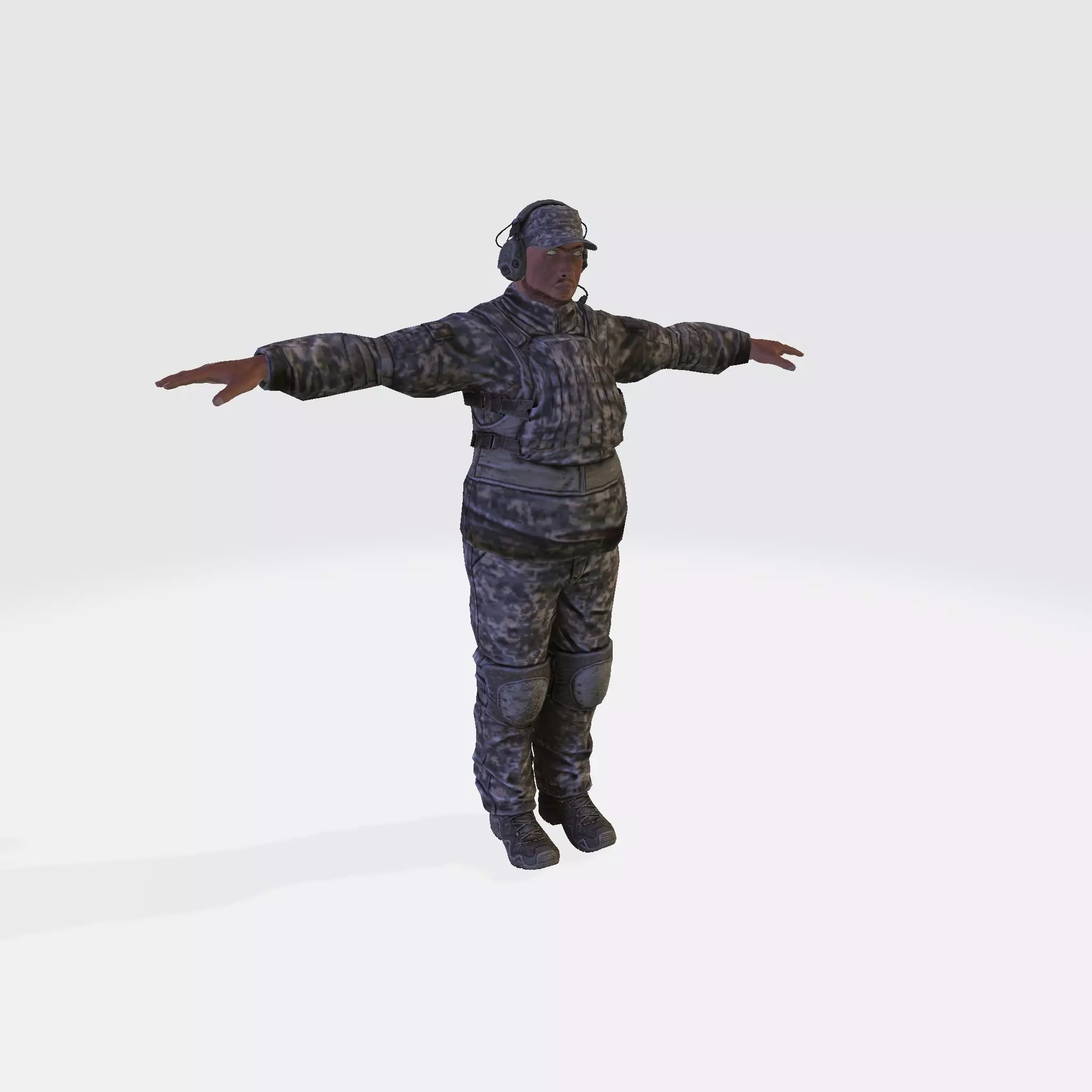 3D Character Model Low Poly Soldier Game Ready Low-poly 3D model_6