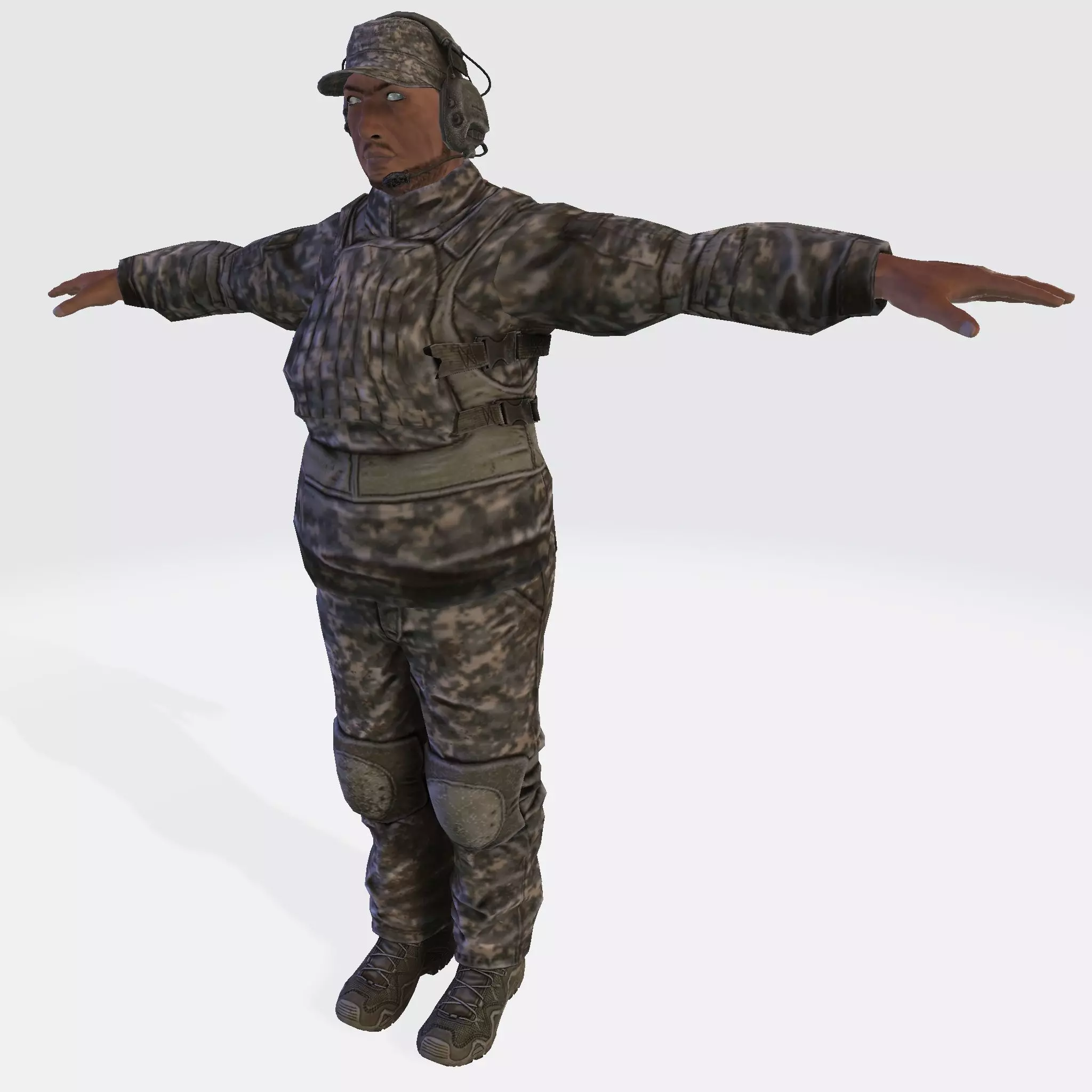 3D Character Model Low Poly Soldier Game Ready Low-poly 3D model_4