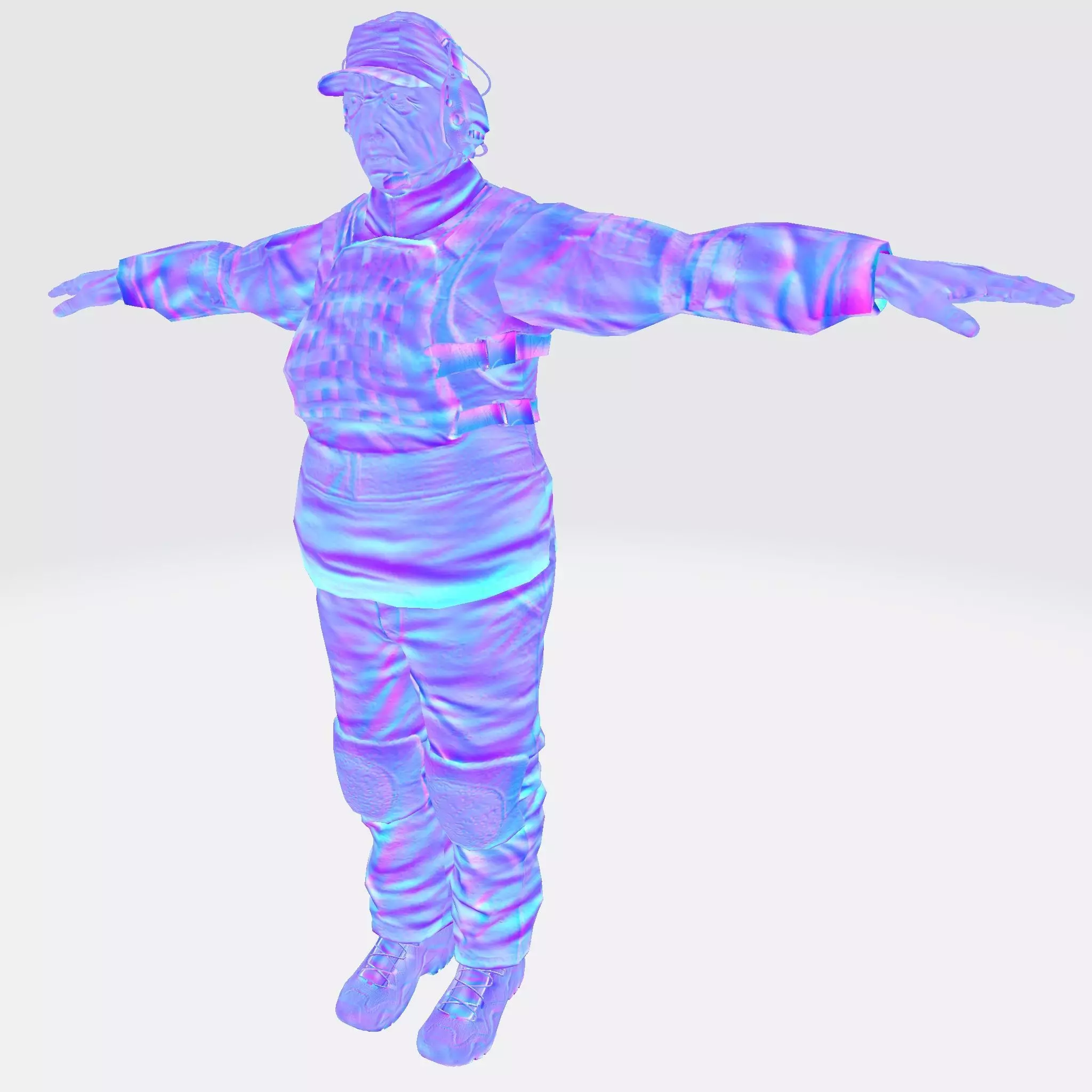 3D Character Model Low Poly Soldier Game Ready Low-poly 3D model_11