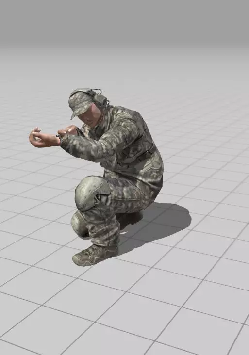 3D Character Model Low Poly Soldier Game Ready Low-poly 3D model_28