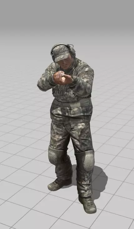 3D Character Model Low Poly Soldier Game Ready Low-poly 3D model_23