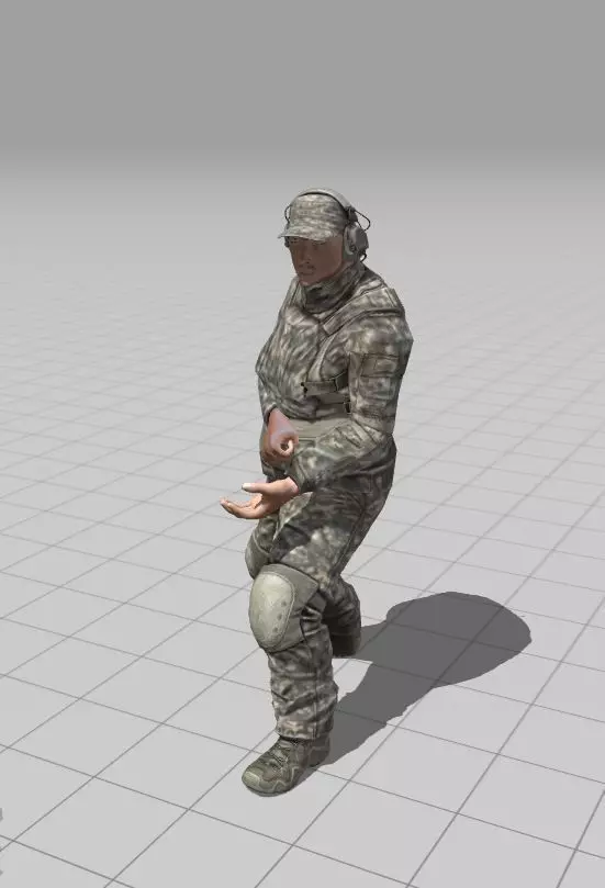 3D Character Model Low Poly Soldier Game Ready Low-poly 3D model_25