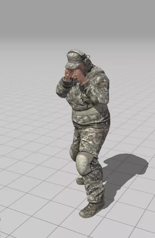 3D Character Model Low Poly Soldier Game Ready Low-poly 3D model_29