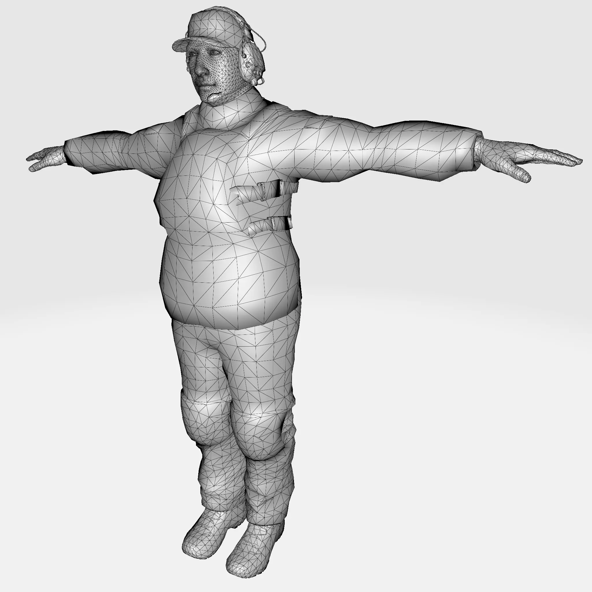 3D Character Model Low Poly Soldier Game Ready Low-poly 3D model_8