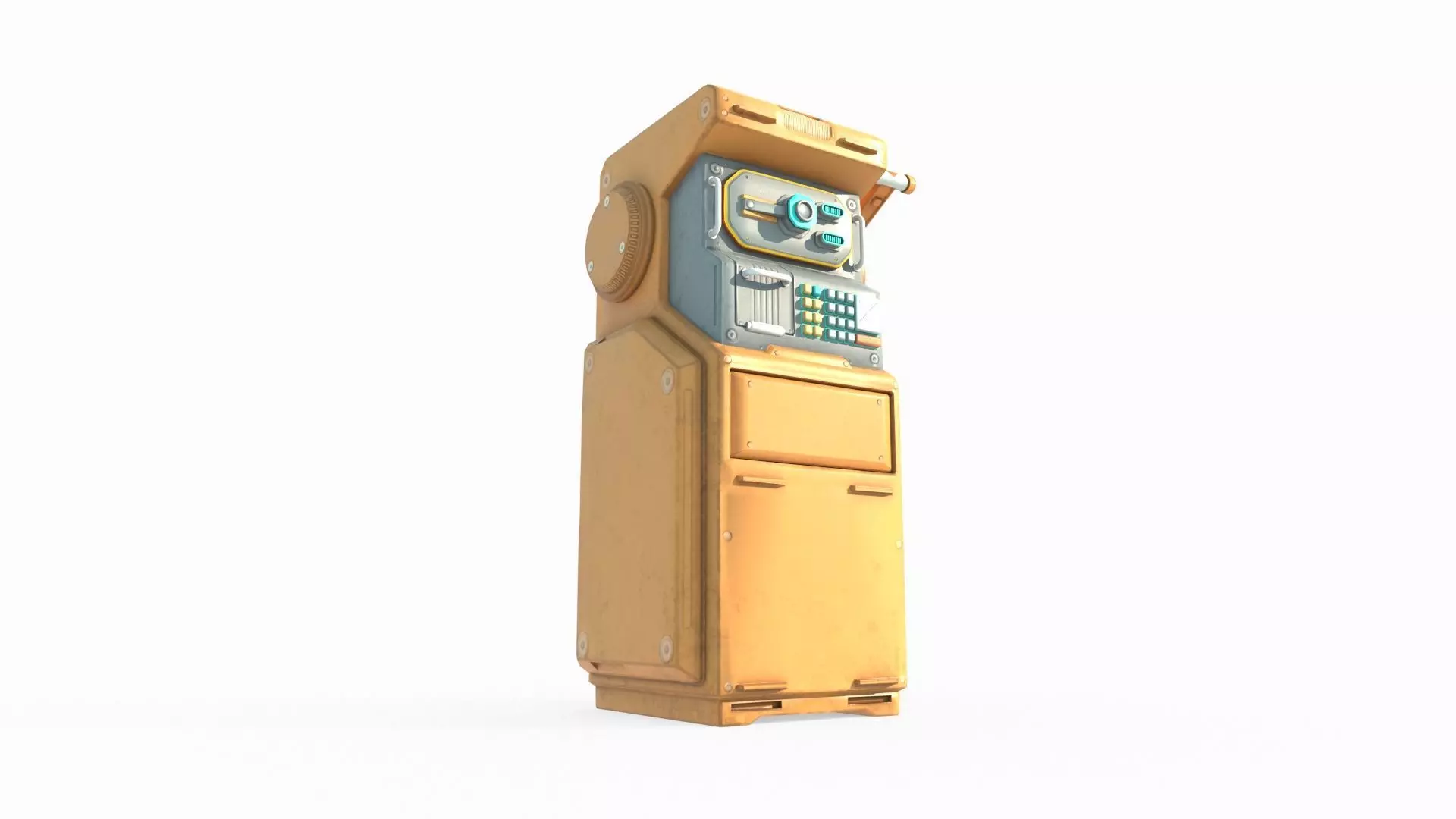 Future sci-fi equipment computer 3D model_0