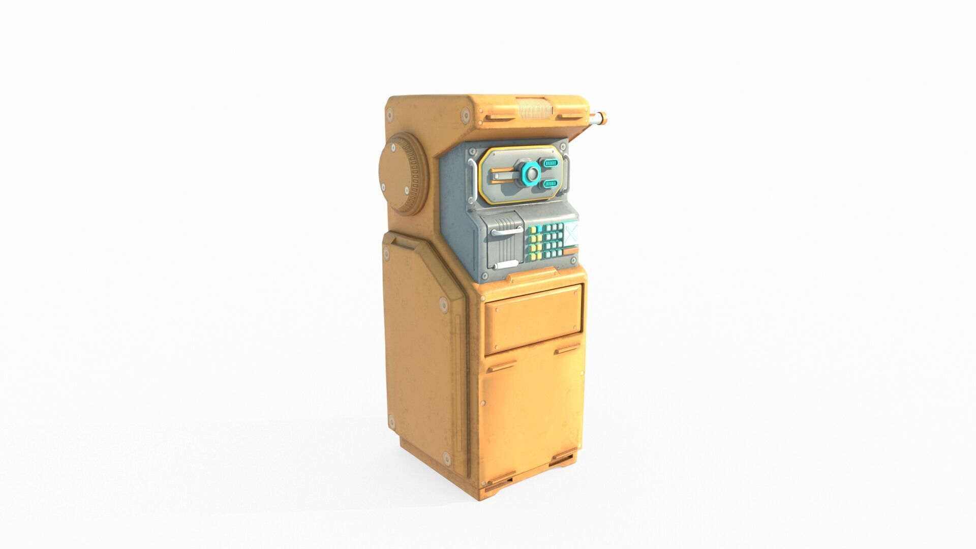 Future sci-fi equipment computer 3D model_3