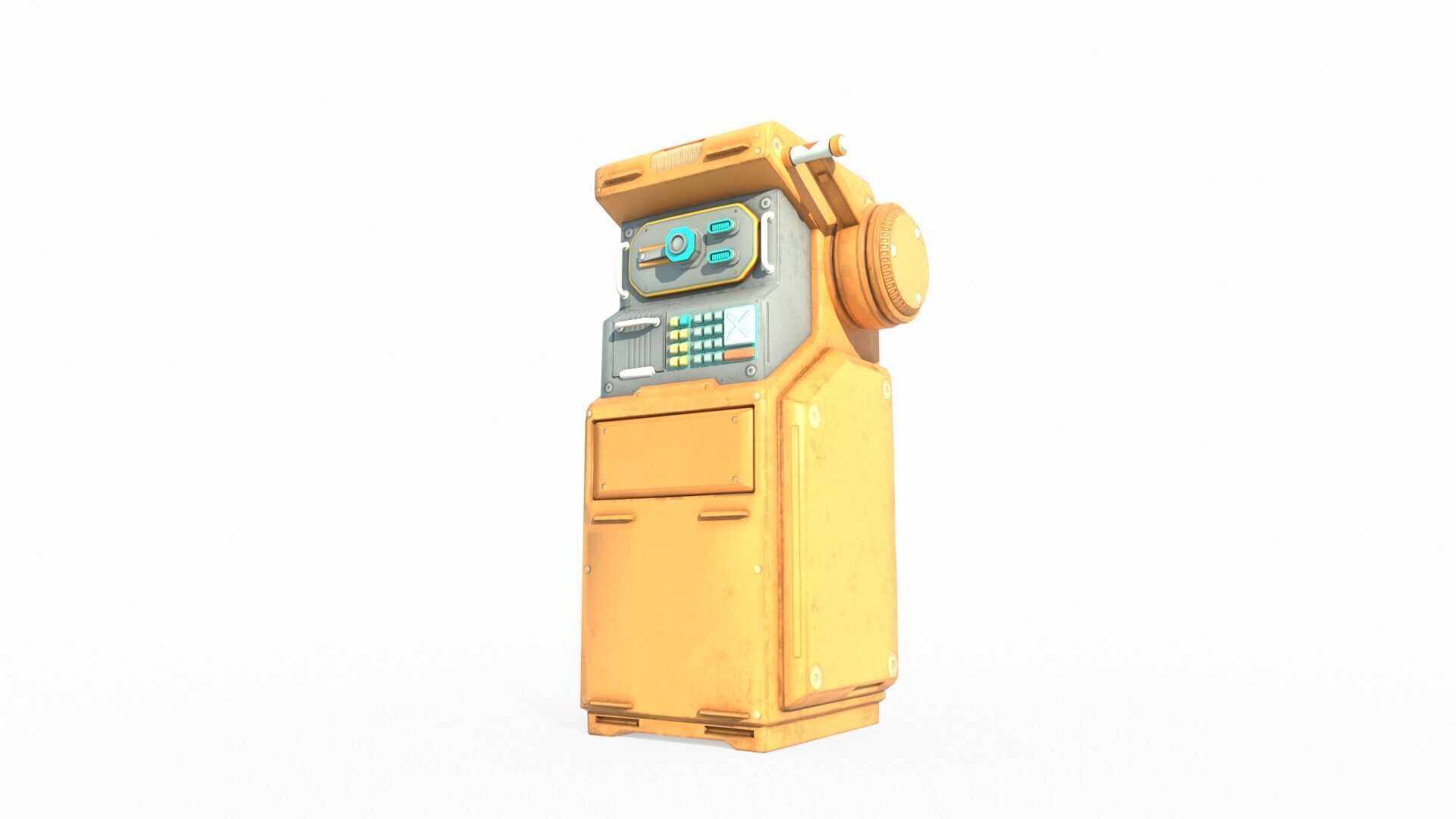 Future sci-fi equipment computer 3D model_1