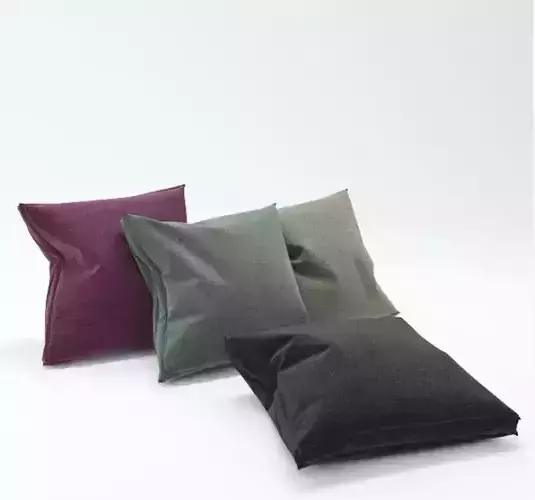 Pillow four different colored pillows Free 3D model