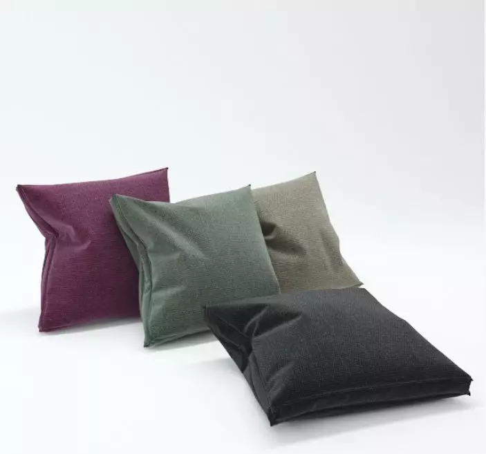 Pillow four different colored pillows Free 3D model_0
