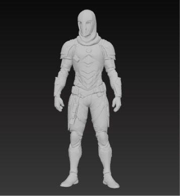 Vanguard of the Obsidian Order  Elite Sentinel Armor Set Low-poly 3D model_24