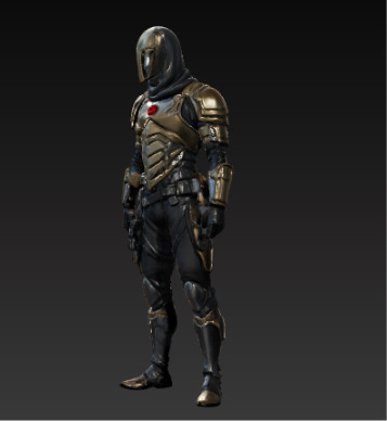 Vanguard of the Obsidian Order  Elite Sentinel Armor Set Low-poly 3D model_22