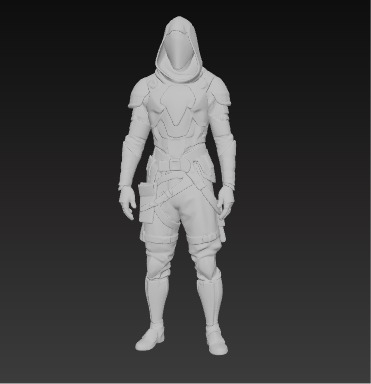 Vanguard of the Obsidian Order  Elite Sentinel Armor Set Low-poly 3D model_13