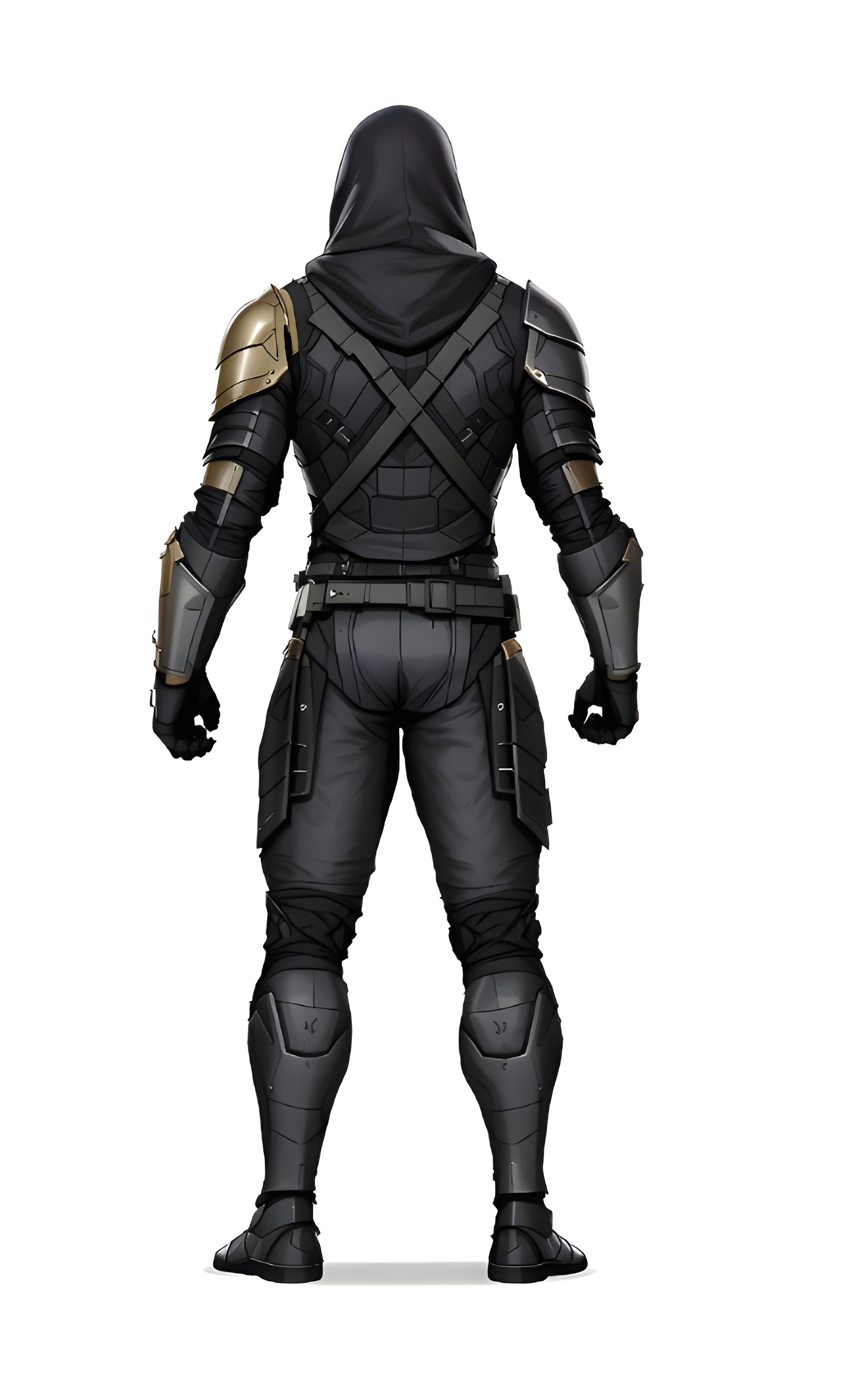 Vanguard of the Obsidian Order  Elite Sentinel Armor Set Low-poly 3D model_2