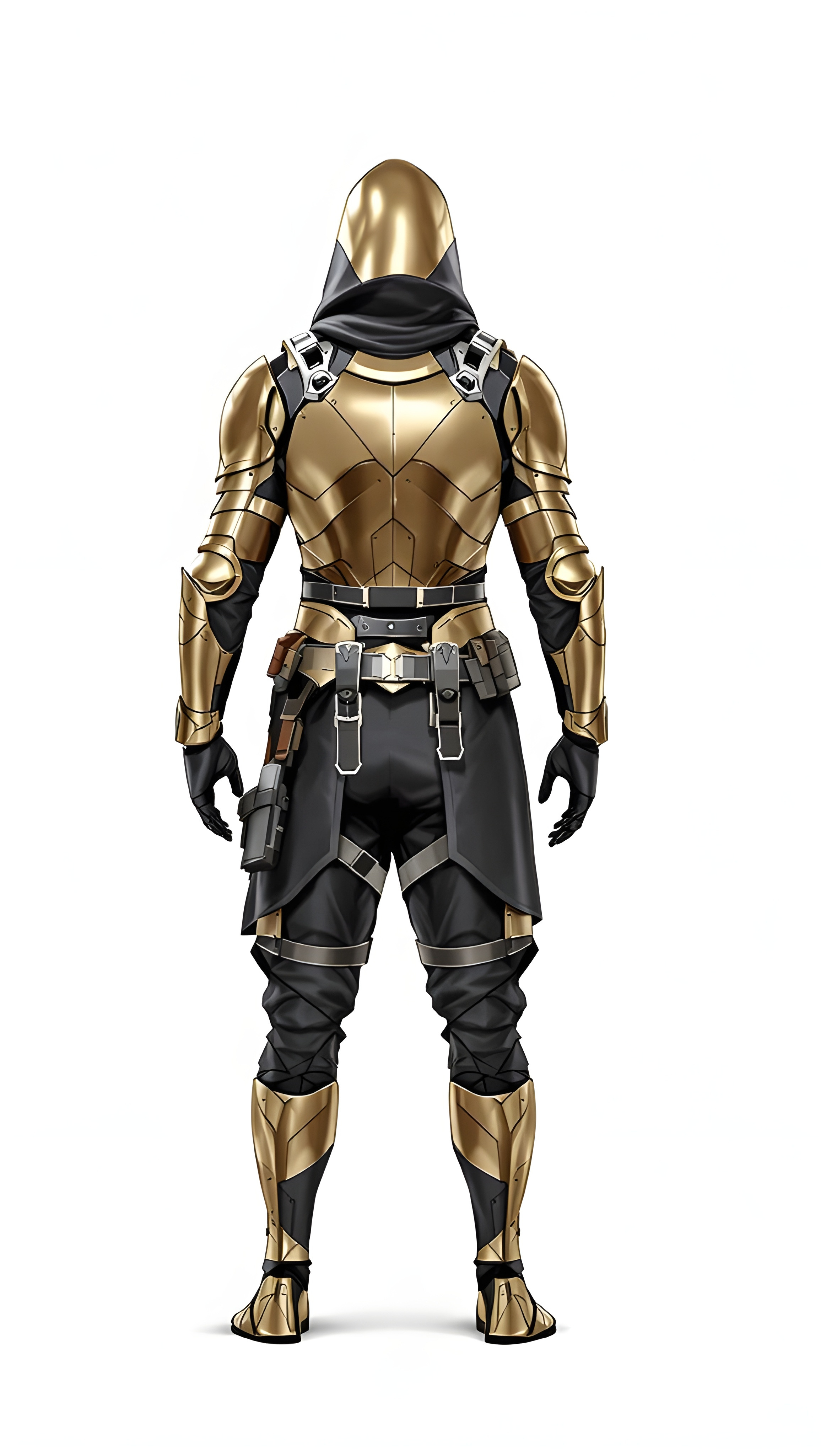 Vanguard of the Obsidian Order  Elite Sentinel Armor Set Low-poly 3D model_1