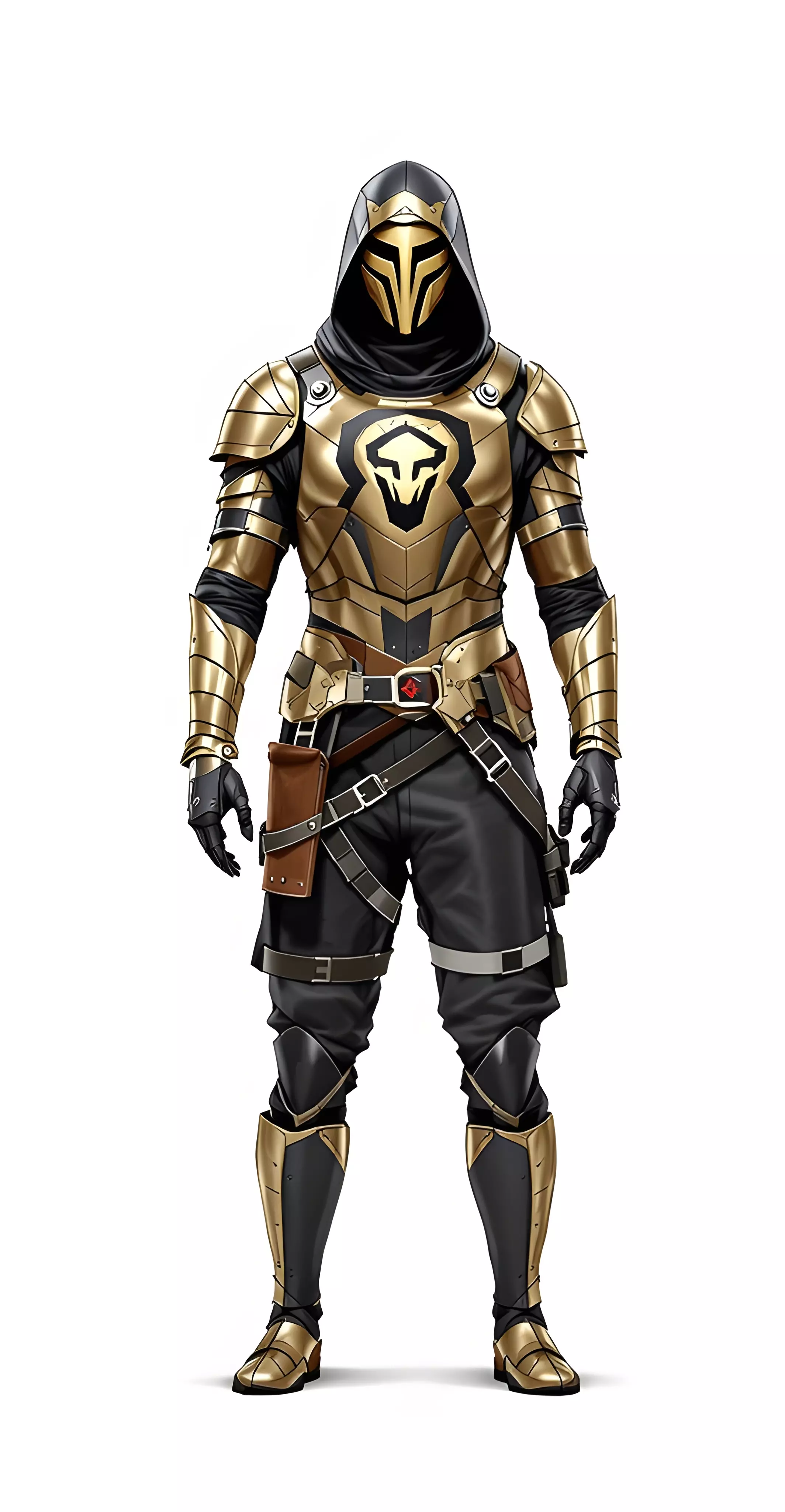 Vanguard of the Obsidian Order  Elite Sentinel Armor Set Low-poly 3D model_0