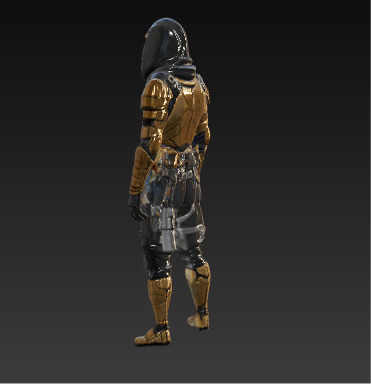 Vanguard of the Obsidian Order  Elite Sentinel Armor Set Low-poly 3D model_11