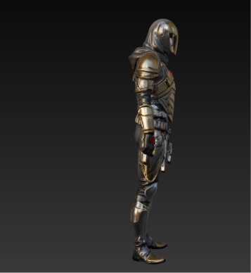 Vanguard of the Obsidian Order  Elite Sentinel Armor Set Low-poly 3D model_18