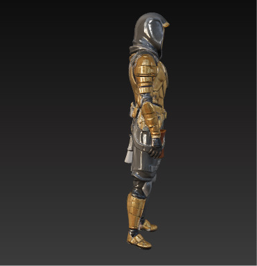 Vanguard of the Obsidian Order  Elite Sentinel Armor Set Low-poly 3D model_8