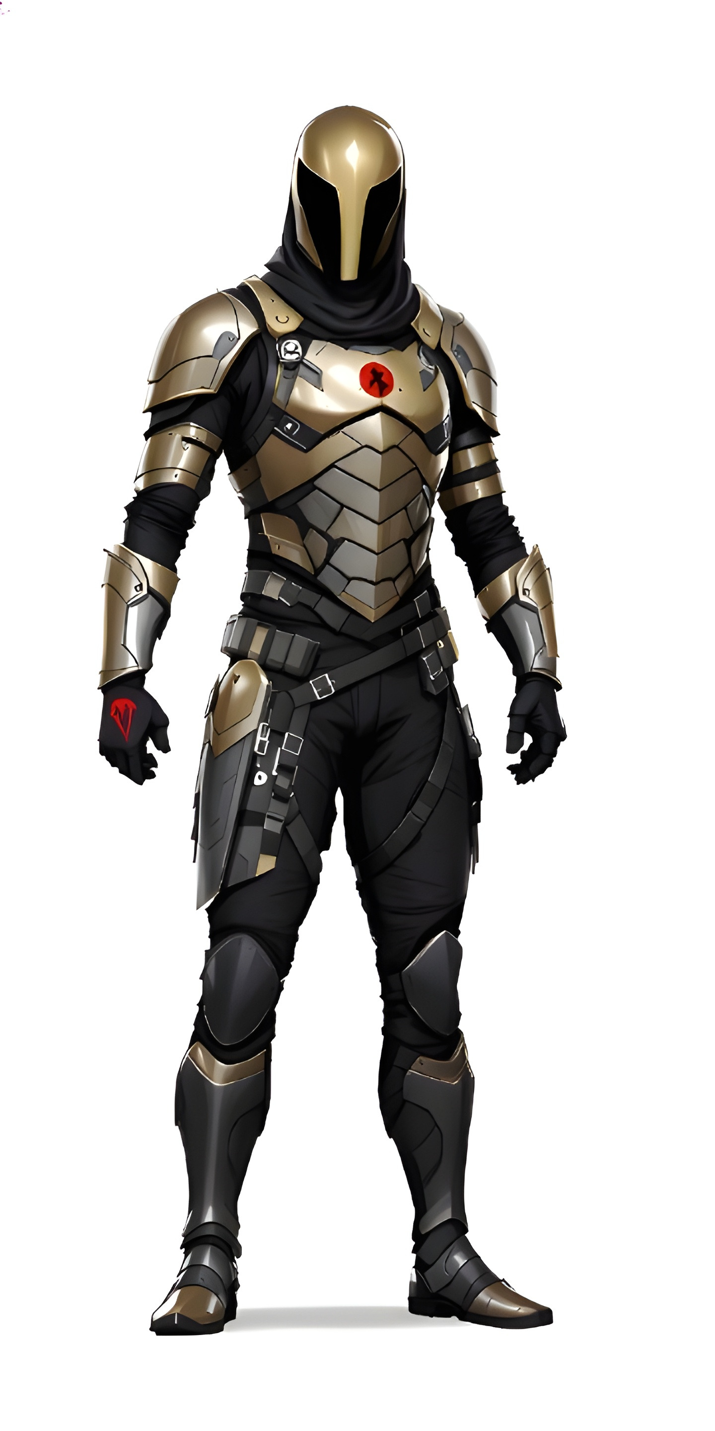 Vanguard of the Obsidian Order  Elite Sentinel Armor Set Low-poly 3D model_3