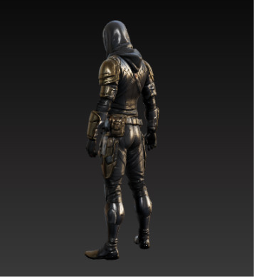 Vanguard of the Obsidian Order  Elite Sentinel Armor Set Low-poly 3D model_21