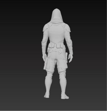 Vanguard of the Obsidian Order  Elite Sentinel Armor Set Low-poly 3D model_14